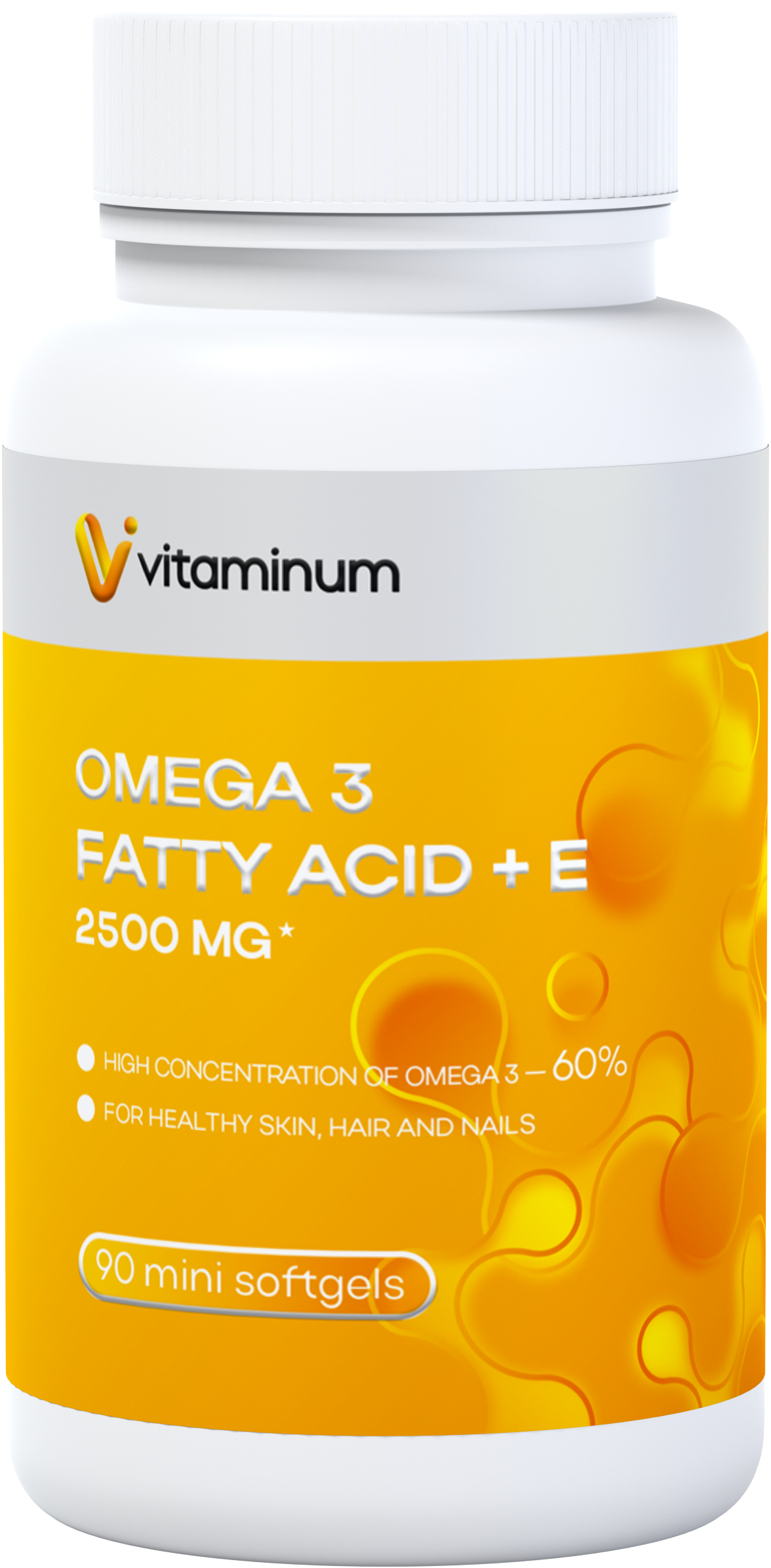 Vitaminum "ОМЕГА 3 ЖИРНЫЕ КИСЛОТЫ 60% + витамин Е" 700 мг 90 капсул